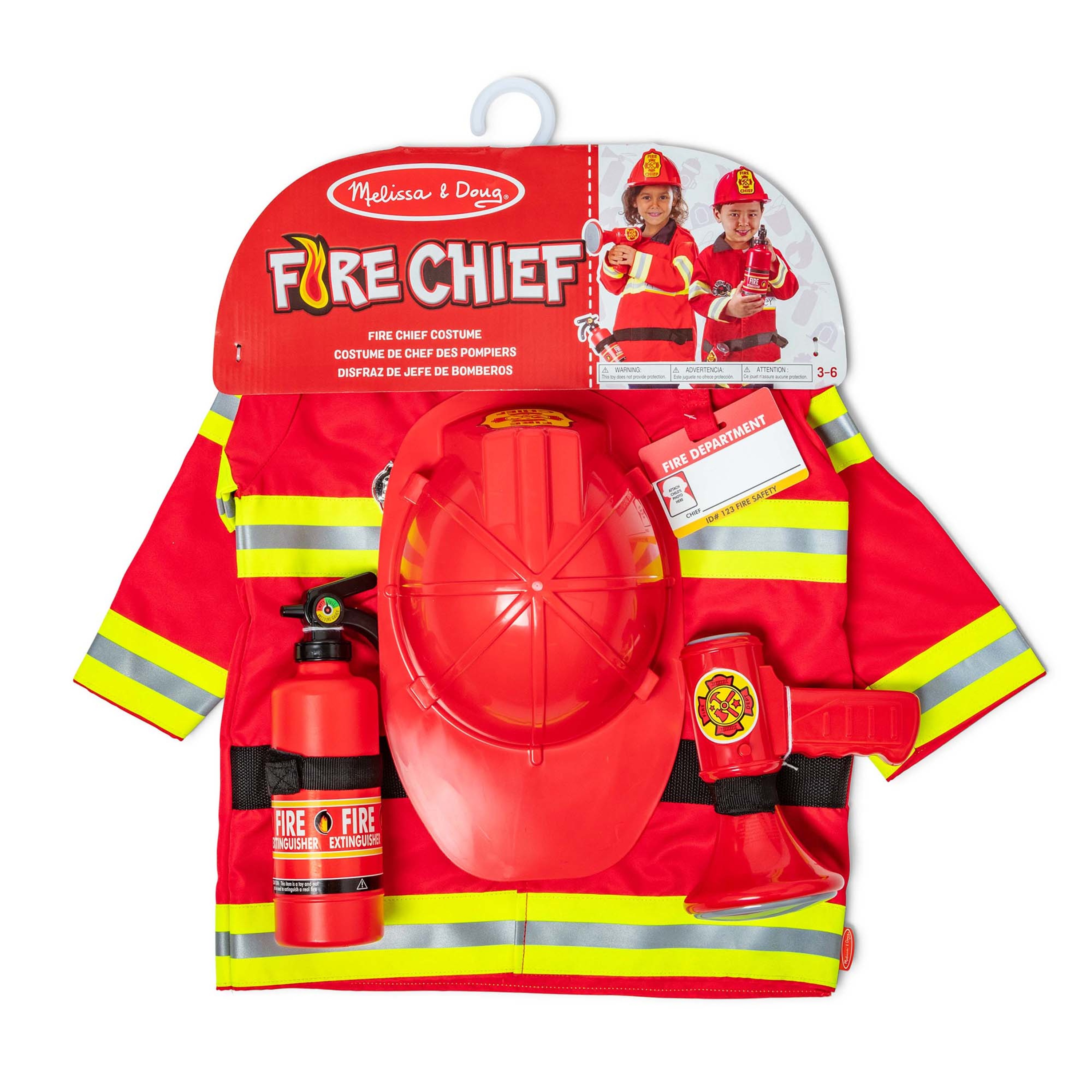 Melissa & Doug Fire Chief Role Play Costume Set, 6-Piece photo 3