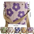 thumbnail image 3 of Women Tote Handmade Crochet Flower Tote Knit Floral Purse Bag Boho Beach Handbags Crossbody Shoulder Bag For Vacation, 3 of 5