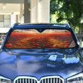 thumbnail image 4 of Red Poppies Car Windshield Sun Shade Reflector Sunshade Foldable for Front Keeps Vehicle Cool, 4 of 8