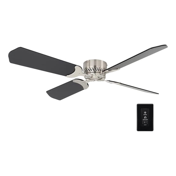 RV Ceiling Fan | 12V | 42" Brushed Finish | 4 Blades | Includes (Black)