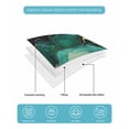 thumbnail image 5 of Teal Marble Full Size Down Alternative Comforter, Lightweight Comforter Quilt Bedding Set with Pillow Shams Modern Green Golden Abstract Ombre Texture All Seasons Bed Comforter Duvet Insert 78"x90", 5 of 7