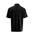 thumbnail image 3 of New High Quality Cotton Waffle Double Pocket Men's Cardigan Short Sleeves Summer Home Use Lapel Shirt Cross-Border Style Lightweight Streetwear Slim Fit Tops Black 3XL, 3 of 3