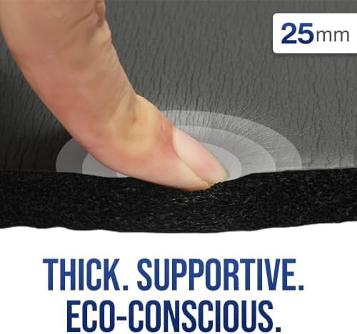 Yoga Knee Pads Cushion, Thick 1" (25mm) Workout Mat Provides Cushion for Kneeling & Elbows, Non-Slip & Portable Exercise Kneeling Pad for Yoga, Elbow, Wrist Pain, Planks, Pushups & Floor Exercises