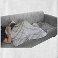 thumbnail image 6 of Hearts Soft Flannel Fleece Throw Blanket, Romantic Hand Drawn Doodle Heart Shapes I Love You Phrase and Border, Cozy Plush for Indoor and Outdoor Use, 70" x 90", Pale Grey White Grey, by Ambesonne, 6 of 6
