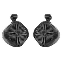 Pair Rockville RWB90B Black 8" 300w Marine Wakeboard 360° Swivel Tower Speakers