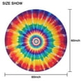 thumbnail image 6 of Colorful Rainbow Tie Dye Spiral Pattern Round Tablecloth 60"x60",Wrinkle Wipeable Table Cloth for Kitchen Dining Room Picnic Patio Party, 6 of 6