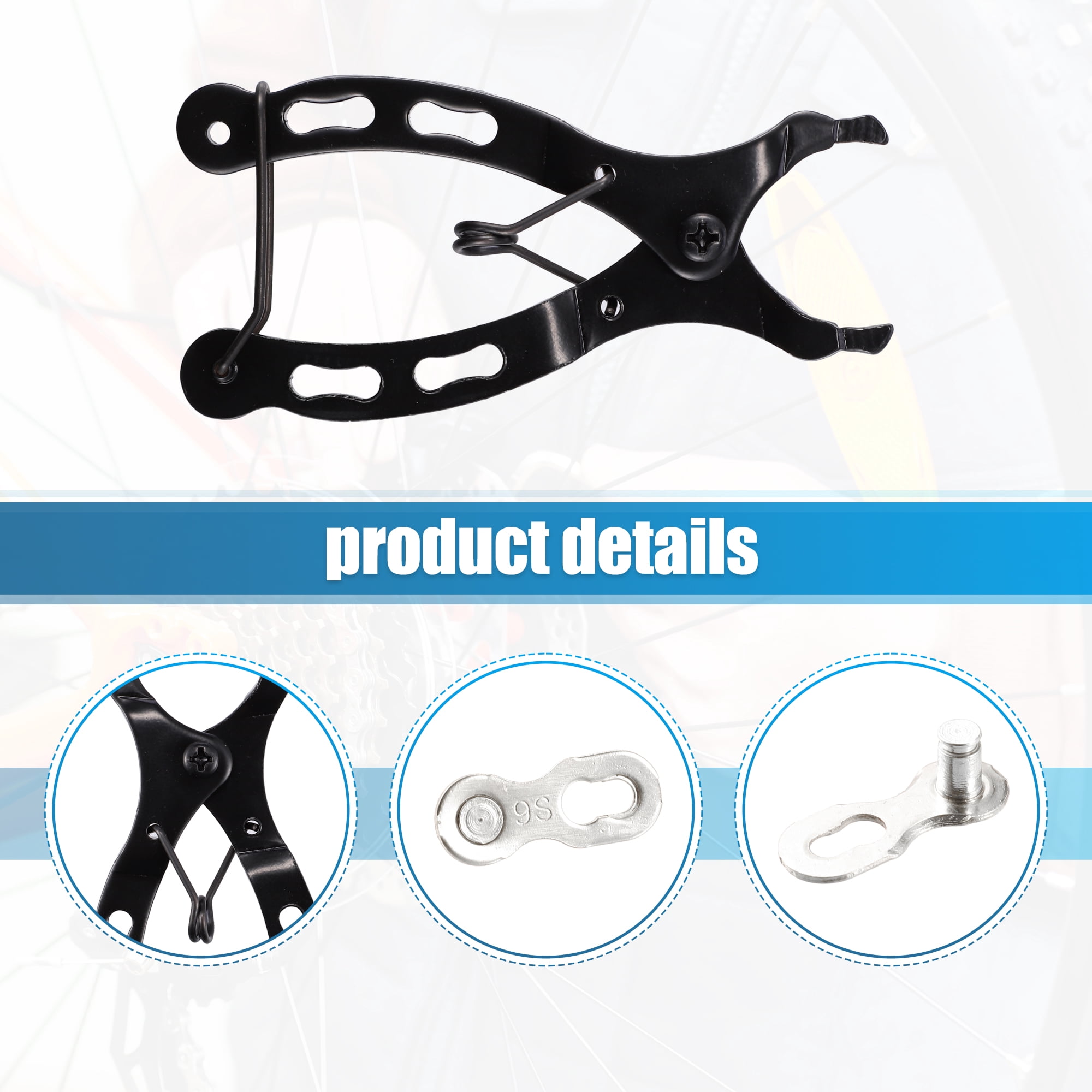 Unique Bargains Universal Bike Chain Repair Kit Quick Link Connector 9 Speed Chain