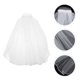 thumbnail image 4 of FELTECHELECTR Velo de novia corto de tul para mujer, con peineta de cristal y cinta, para novia, niña de las flores, fotografía de fiesta de boda (blanco), 4 of 6