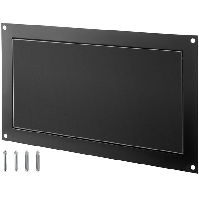 VEVOR Crawl Space Flood Vent, 8" Height x 16" Width Foundation Flood Vent, to Reduce Foundation Damage and Flood Risk, Black, Wall Mounted Flood Vent, for Crawl Spaces,Garages & Full Height Enclosures