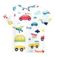 thumbnail image 5 of Virmaxy (18M-10Y) Boys Girls Cute Printed Shirt Toddler Baby Round Collar Short Sleeve Casual Tops Summer Loose Casual Trendy Pullover Shirt Yellow-8 6 Years, 5 of 6