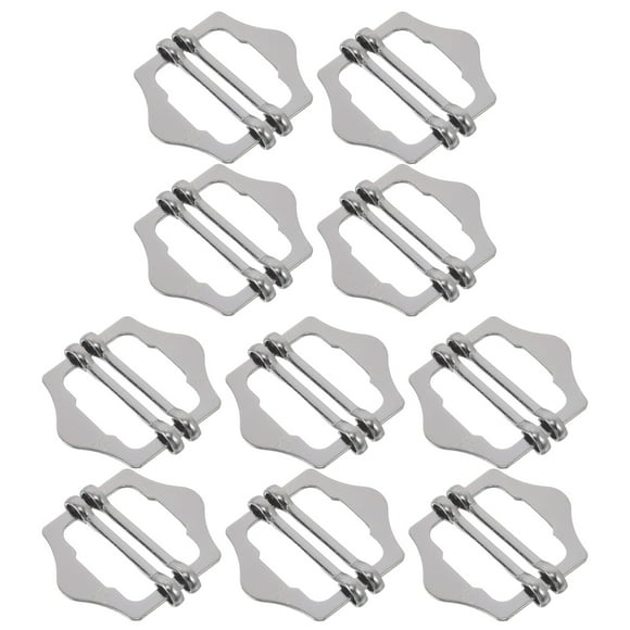 Houderco 10Ud Ajustable Para Cinturón De Material Metálico Plateado Para Prendas