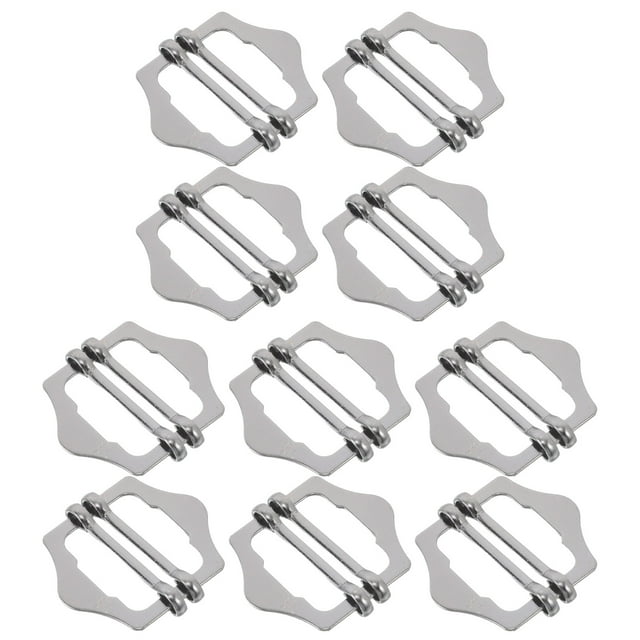 Houderco 10Ud Ajustable Para Cinturón De Material Metálico Plateado Para Prendas