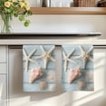 thumbnail image 7 of Nautical Coastal Kitchen Towels Set of 1, Ocean Sand Dollars Conch Starfish Wood Blue Absorbent Dish Towels for Kitchen, Microfiber Hand Towel, Quick Drying Tea Towel for Cleaning Dishcloths, 7 of 7