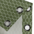 thumbnail image 4 of Ambesonne Green Grommet Curtain, Geometric Wave Like Shape, 50" x 84", Olive Green and White, 4 of 6