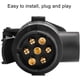 thumbnail image 2 of Rawiri Duokon 12V 7 a 13 pines Adaptador de enchufe para automóvil Convertidor Conector de remolque de enganche para caravana (Negro), 2 of 5