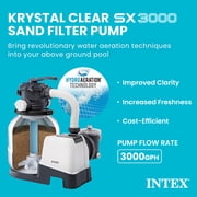 Intex 26651EG 3,000 GPH Above Ground Pool Sand Filter Pump with Auto Timer