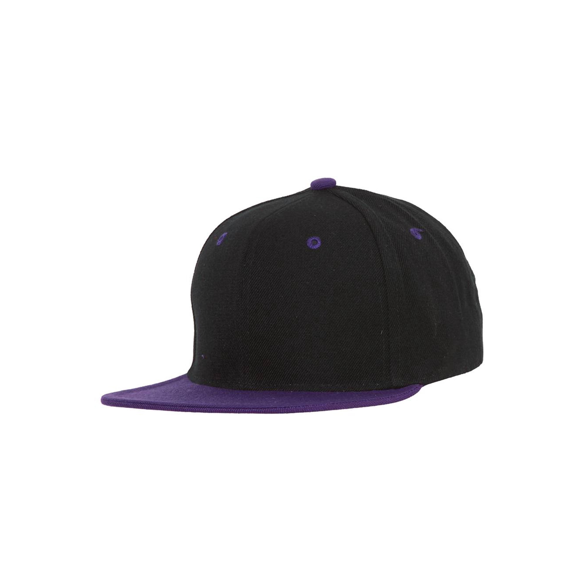 CTH Vintage Snapback Cap Hat 2 Tone, Black Purple