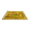 thumbnail image 2 of Ahgly Company Machine Washable Indoor Round Persian Yellow Traditional Area Rugs, 5' Round, 2 of 4