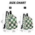 thumbnail image 2 of FORMRS Mini Backpack Purse for Women Quilted Travel Daypack Casual Shoulder Bag, Green and White Plaid Pattern, 2 of 7