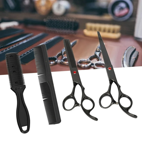 Hair Trimmer, 5Pcs Hair Cutting Scissors Set, Black