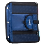 CASEIT Case-It 5-Tab Binder Accessory, 5-colored tabbed, 6 pocket expanding file, fits any standard 3 ring letter size binder, additional zippered mesh pockets for pen storage, ACC-21, Blue