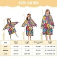 thumbnail image 4 of FORMRS Wearable Blanket Hoodie with Sleeves for Kids Cozy Flannel Sweatshirt, Whimsical Floral, 4 of 7