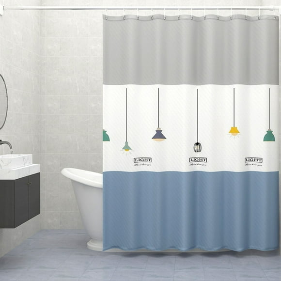 Shower Curtain Waterproof And Mildews Proof Bathroom Shower Curtain Punch-free Light Transmitting And No Transparent Bathroom Partition Curtain