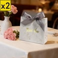 thumbnail image 1 of Iumwxz 10 Paper Gift Bags with Bow Design 4.3x3.9x1.7 Inches Each Blue Color for Snacks Small Gifts Party Favors or Desktop Storage Set of 10 Tote Bags, 1 of 6
