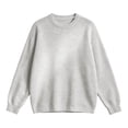 thumbnail image 5 of XUNKUSGA Sweaters for Men Casual Loose Crewneck Long Sleeve Ribbed Cuffs Knit Sweater Comfortable Stretch Fall Sweaters Classic Solid Color Men's Sweaters Gray M, 5 of 9