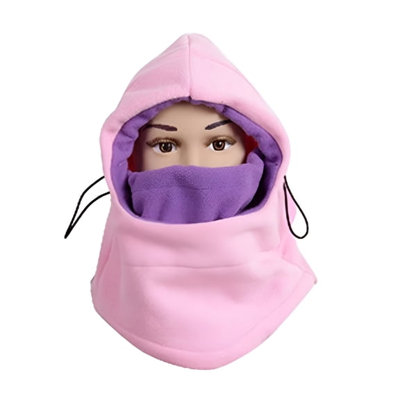 TELOLY 3-12 Years Kids Balaclava Ski Mask,Cold Weather Fleece Face Mask with Hood,Windproof Outdoor Winter Hat for Boys & Girls