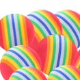 thumbnail image 4 of lionlar 10Pcs Colorful Rainbow Cat Toy Balls Sponge Ball Interactive Playing 3.5cm for, 4 of 5
