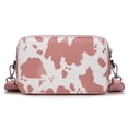 thumbnail image 5 of Wrangler Cow Print Crossbody Bag for Women Western Cowgirl Crossbody Purses with Guitar Strap, Light Pink, 5 of 6