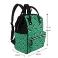thumbnail image 2 of Balery Bass Fish Pattern Mummy Backpack - Waterproof Twill Canvas, Large Capacity Diaper Bag with Multiple Pockets and Adjustable Straps, 2 of 6