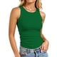 thumbnail image 1 of Camiseta sin Mangas AURUZA de Tirantes Cruzados Acanalada para Mujer Verde Talla M, 1 of 7