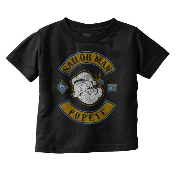 Old Fashioned Sailor Man Popeye Toddler Boy Girl T Shirt Infant Toddler Brisco Brands 12M