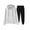 White+Black, variant on Fall Fashion Tracksuit For Men 2Pcs Athletic Hoodies Sets Men'S Casual Oversize Solid Color Drawstring Trouser Long Sleeve Hooded Set Running Jogging Sport Suit Set