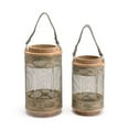 thumbnail image 2 of Wood Lantern Large Gray, 2 of 2