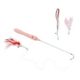 thumbnail image 4 of Funny Cat Stick, Adjustable LED Red Light Funny Cat Stick Scratch Resistant Interactive  For Pet Cats Pink Set, 4 of 8