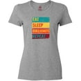 thumbnail image 3 of Inktastic Robotics Eat Sleep Build Robots Repeat Women's T-Shirt, 3 of 5