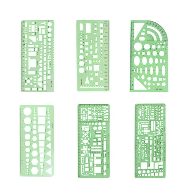 Baohd 1 Set Circle Stencil Plastic High-quality Convenient Use Eye-catching Templates for Drafting Exquisite Appearance Long Lifespan Type 4