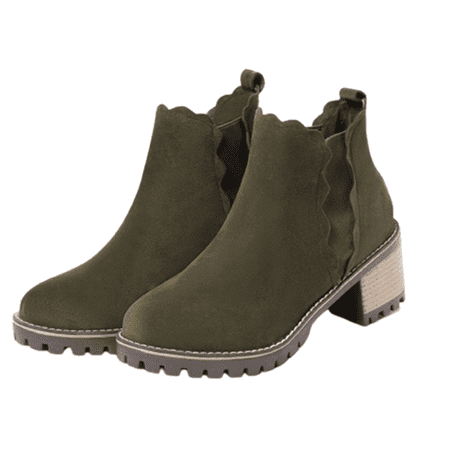 

BELLZELY Womens Shoes Sandals Clearance Women s High Heels Thick Heel Boots Women s Fleece Pointed Toe Short Boots