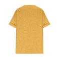 thumbnail image 6 of UVEASISHA Plus Size Workout Tops for Women Short Sleeve V Neck Tshirt Fashion Solid Sport Tees Yellow XL, 6 of 6