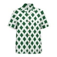 thumbnail image 5 of ALAZA Checkered Geometric Men's Hawaiian Shirt Short Sleeve Casual Button Down Shirts L, 5 of 6