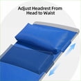 thumbnail image 4 of Outdoor Lounge Chairs, 3 Piece Adjustable Chaise Set for Patio Poolside Backyard, with Side Table | sky blue | Aluminum, 4 of 5