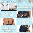thumbnail image 4 of Women Two Piece Tankini Swimsuit Tummy Control Long Torso Top and High Waisted Boyshorts Bathing Suits, 4 of 5
