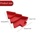 thumbnail image 3 of 1Pc Christmas Tree Shaped Snack Plates: Reusable Divided Fruit Tray - Holiday Colorful Serving Dish for Candy Nuts and Appetizers Perfect for Christmas Holiday Party, Multicolor(Black,9.9x7.1x1.2"), 3 of 9