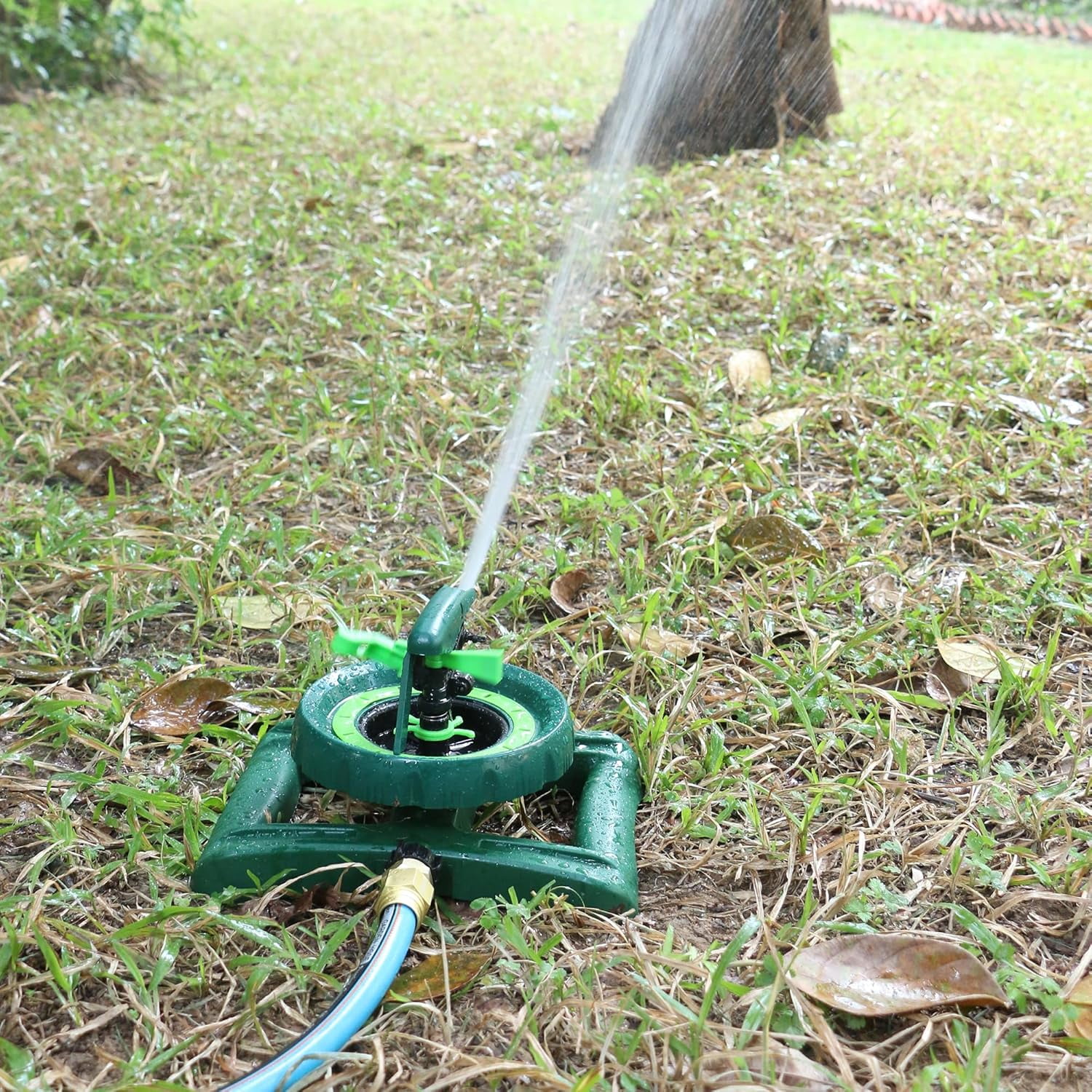 STYDDI Pattern Impulse Sprinkler for Medium to Large Yards, Adjustable Pattern Contour Impact Lawn Sprinkler, Water Rotating Garden Sprinkler with Weight Base, Covers up to 5,800 sq. ft