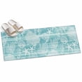 thumbnail image 2 of 2'x6' Rug Runners for Hallways Kitchen, Turquoise Coastal Non Slip Entryway Beside Floor Carpet Runner, Nautical Coral Starfish Shell Seahorse Ocean Washable Laundry Room Bedroom Throw Rugs Mat, 2 of 8