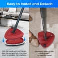 thumbnail image 6 of 2 Pack Spin Mop Scrub Brush Head Compatible with Ocedar EasyWring 1-Tank System | Thickened Sponge Scouring Pad for Tub, Tile, Wall, Floor, Kitchen, 6 of 8