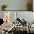 thumbnail image 3 of New York Soft Flannel Fleece Throw Blanket, Queensboro Bridge NYC Night Sepia Artprints Urban City View Modern Life Theme, Cozy Plush for Indoor and Outdoor Use, 60" x 80", Grey Brown, by Ambesonne, 3 of 5